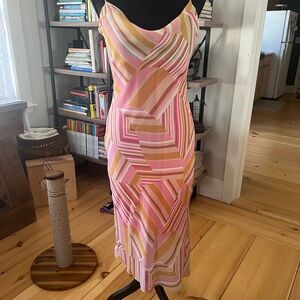 Elegant Asymmetrical multi colored dress